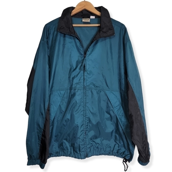 𝅺Vintage R&R Teal Green Windbreaker - Picture 1 of 12